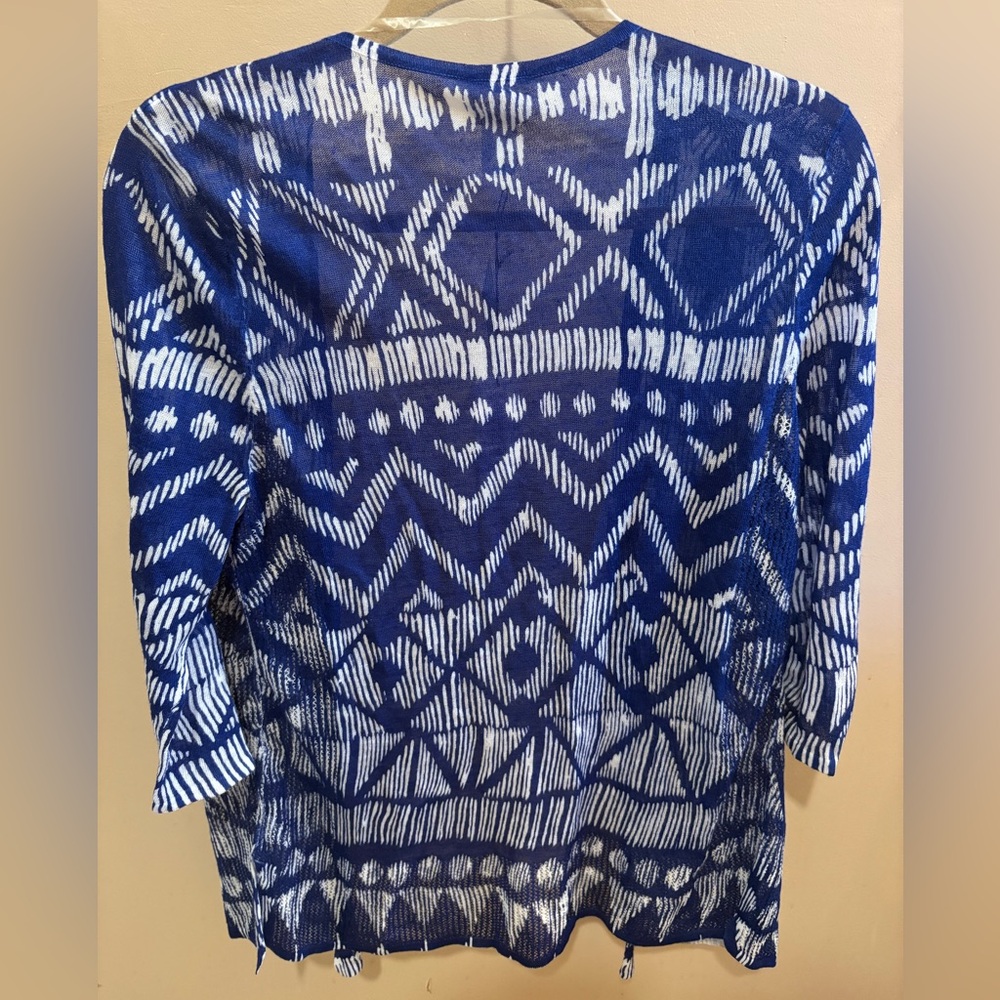 NWT CHICO TRIBAL DIAMOND NATALIE CARDIGAN SWEATER 3/4 SLEEVE SIZE 1 MSRP $99.00 - Picture 3 of 7